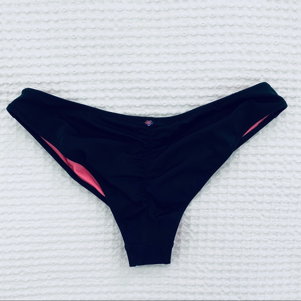 PINK Black bikini bottoms